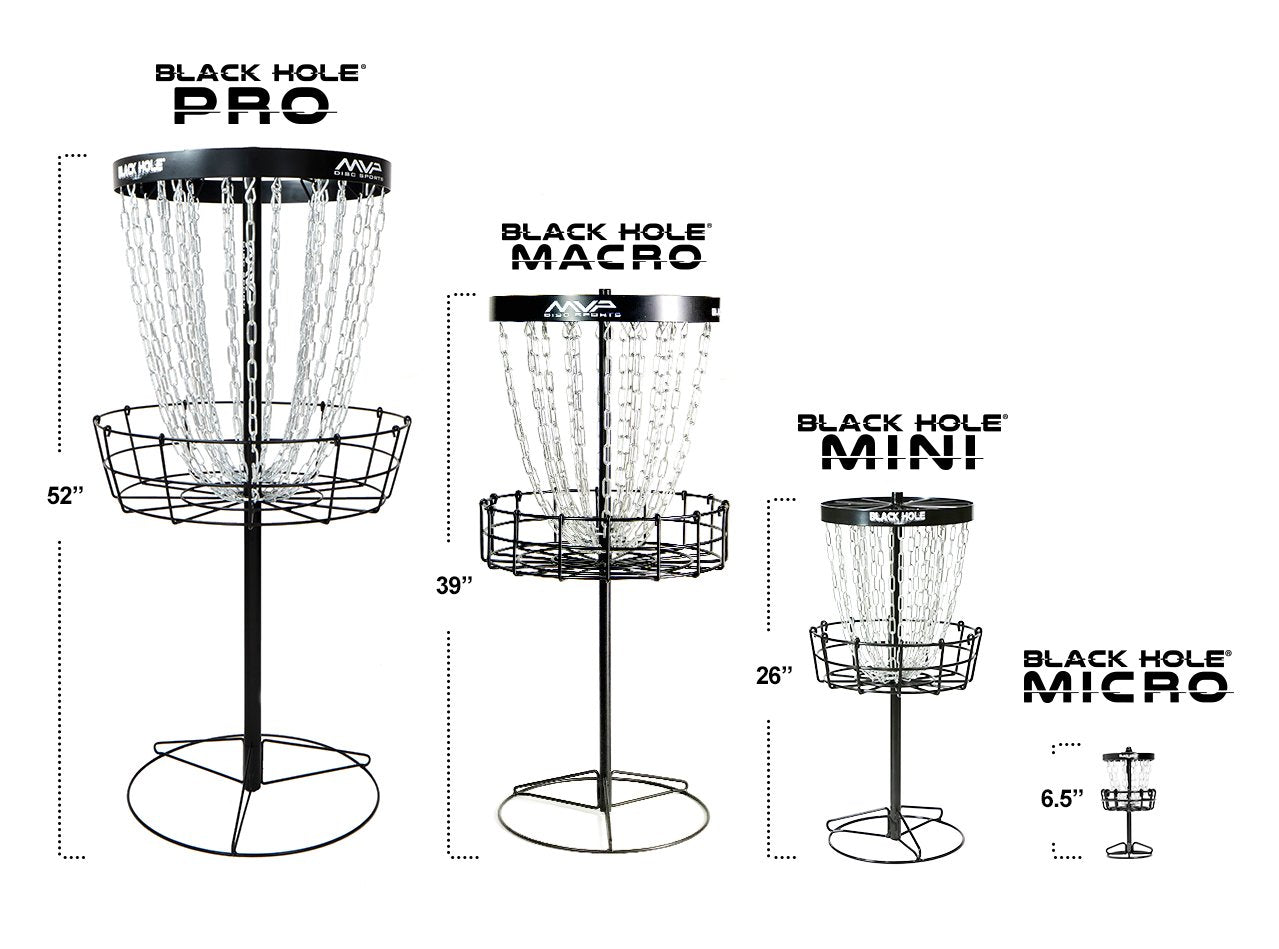 Mvp Disc Sports Black Hole Mini 24-Chain Disc Golf Basket Target