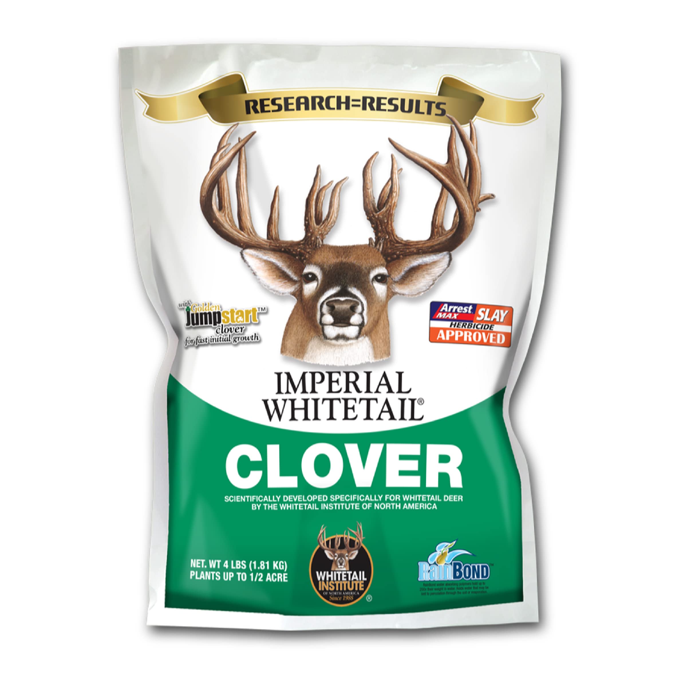 Whitetail Institute Imperial Clover Food Plot Seed (Spring and Fall Planting), 4Pound (1/2 Acre)