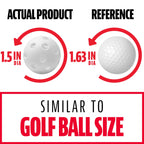 Franklin Sports Mini Plastic Baseballs - Mlb Indestruct-A-Ball Batting Practice Small Training Balls - 1.5''- White - 12 Pack