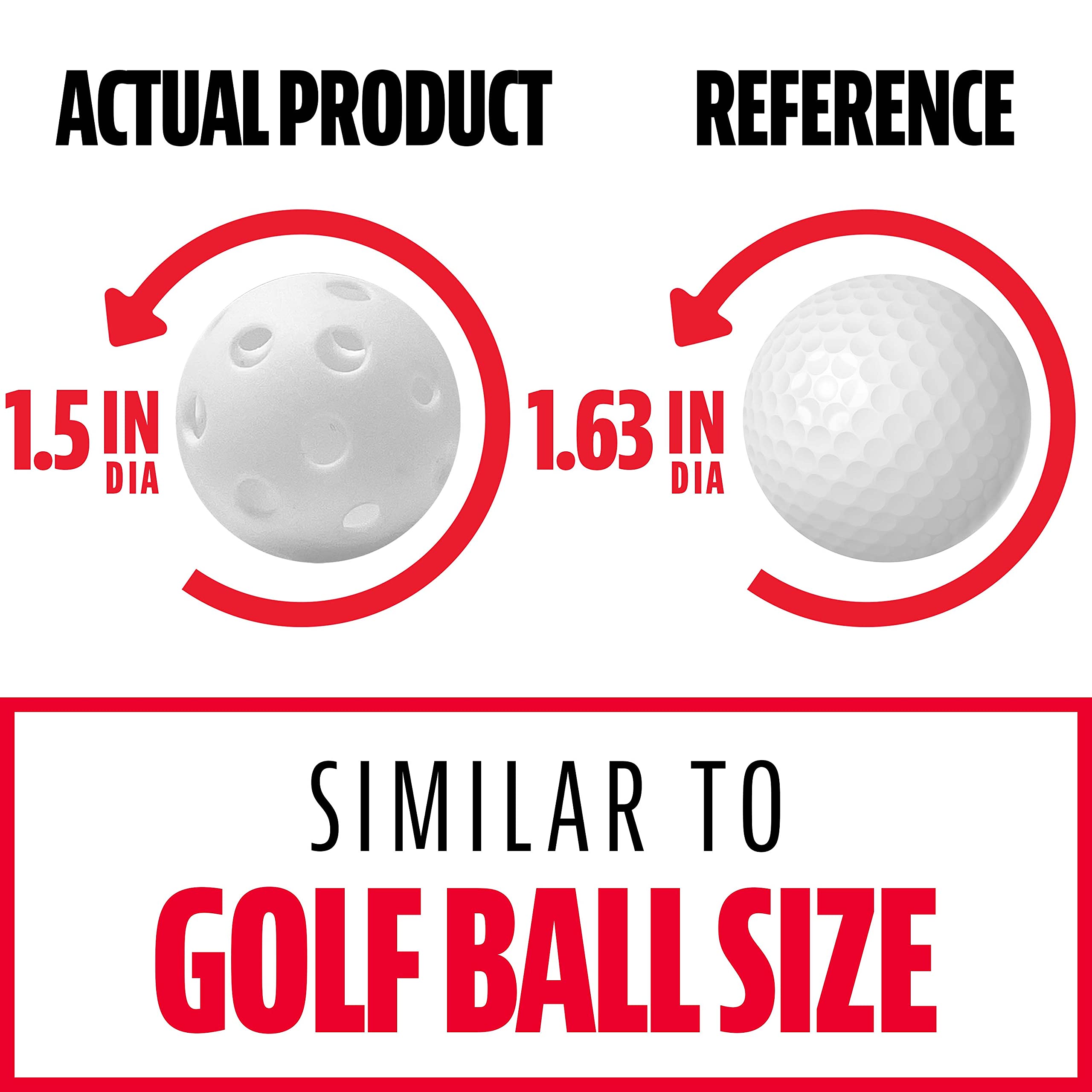 Franklin Sports Mini Plastic Baseballs - Mlb Indestruct-A-Ball Batting Practice Small Training Balls - 1.5''- White - 12 Pack