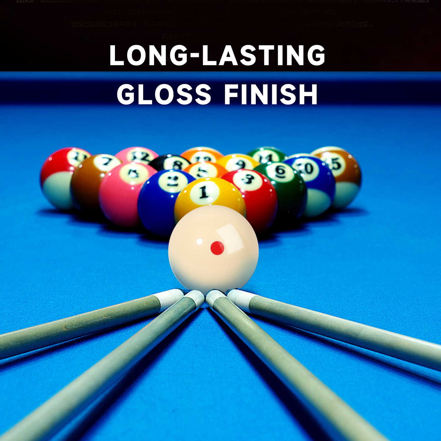 Gse Billiard Practice Training Cue Ball, Aaa-Grade Pro Cup Standard Pool Billiard Cue Ball With 6 Red Dots(6 Oz 2-14)
