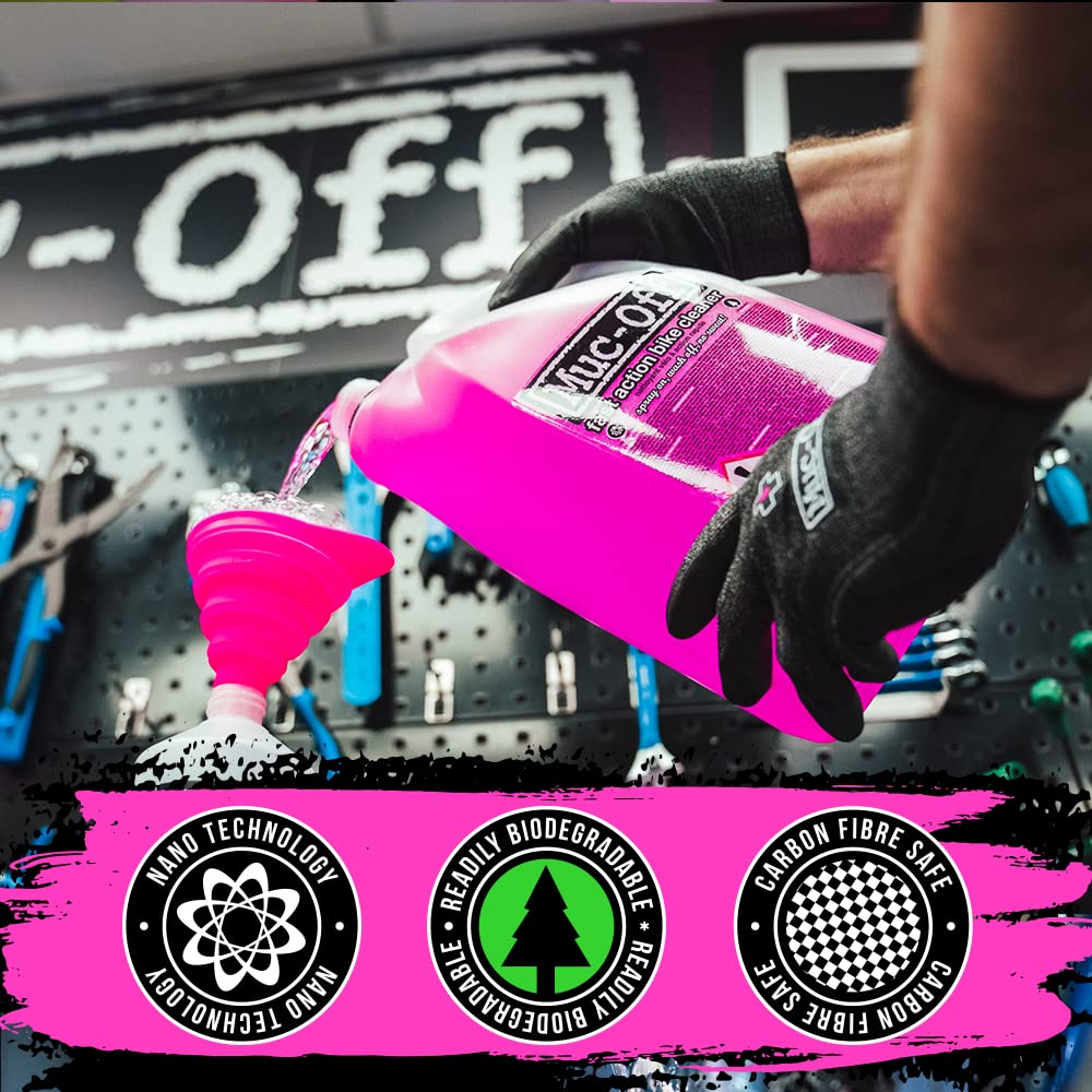 Muc-Off Nano-Tech Bike Cleaner, 5 Liter - Fast-Action, Biodegradable Bicycle Cleaning Fluid - Safe On All Surfaces And Suitable