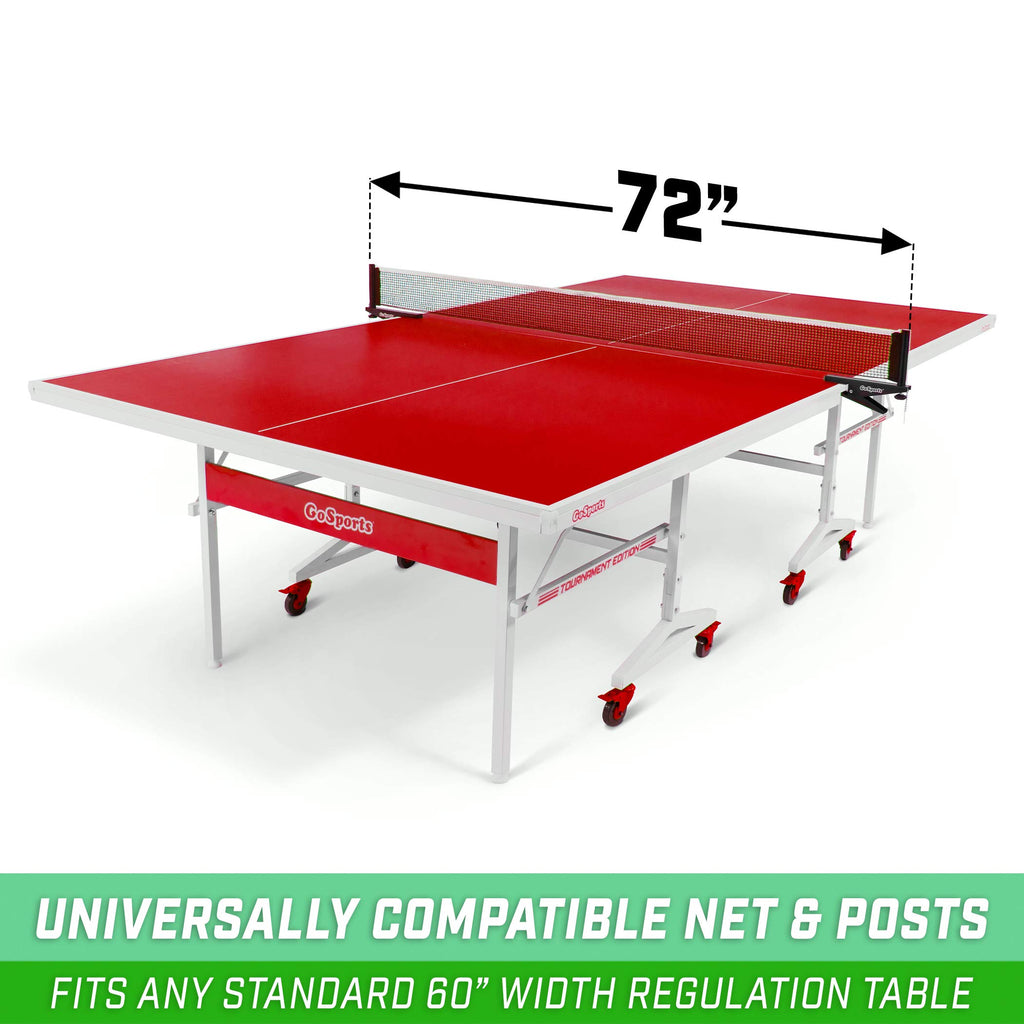 Gosports Universal Regulation Table Tennis Net With Clamps 72 Inch Tournament Regulation Net With Adjustable Side Posts