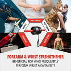 Dmoose Forearm Strength Trainer - Hand, Wrist, And Forearm Trainer - Durable Pvc Anti-Slip Grip Handles And Quick Locking Mechan