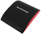 Balancefrom Ab Mat Trainer Abdominal Machine Exercise Crunch Roller Workout Exerciser, Black/Red, Ab Mat (Regular)