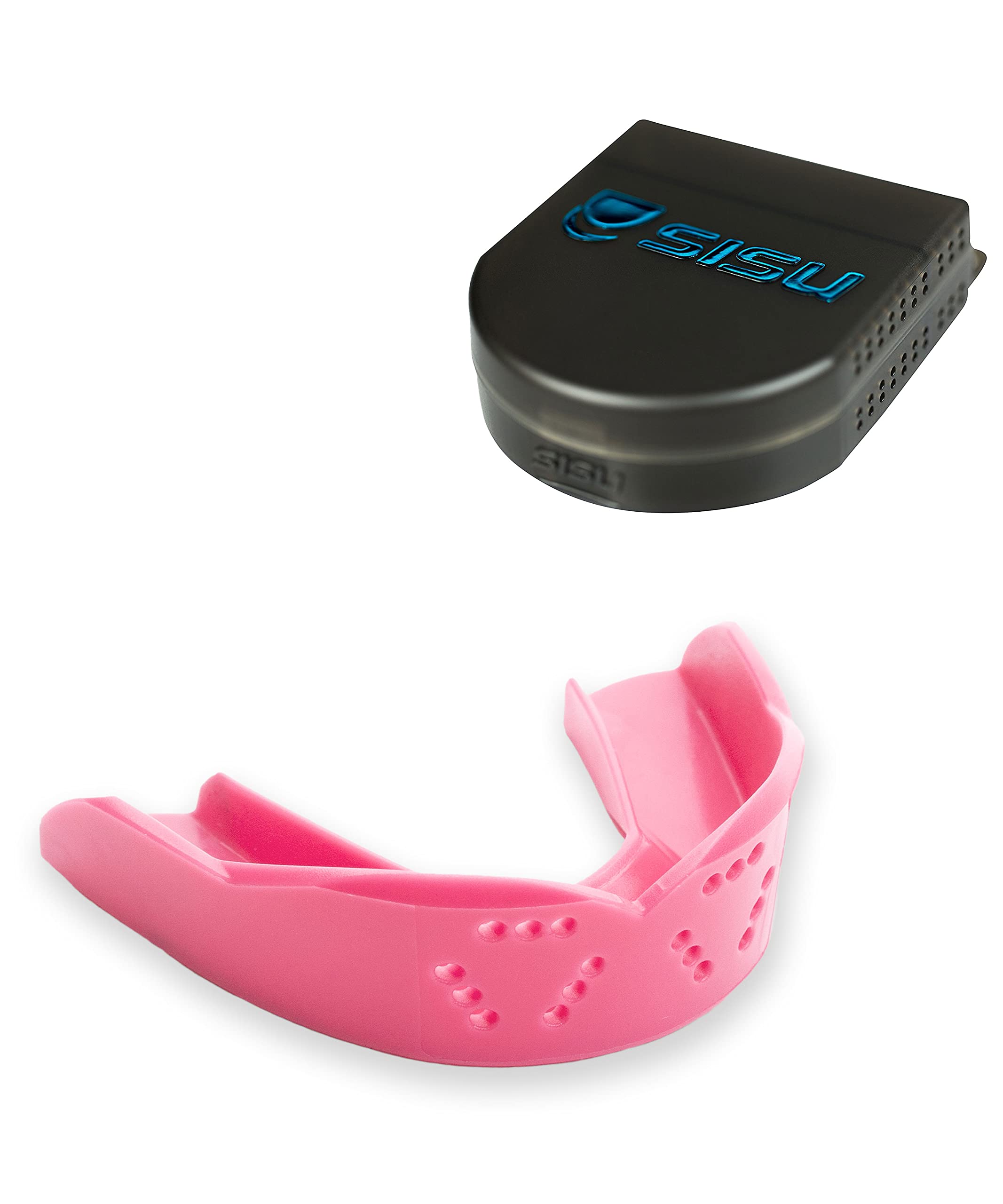 Sisu 3D Mouthguard, Hot Pink With Case - 2.0Mm Thin - For Athletes Over 5    Tall - Pre-Formed For Custom-Molded Fit - Remoldabl