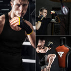 Rdx Boxing Inner Mitts Hand Wraps Mma Fist Protector Bandages, Large, Black