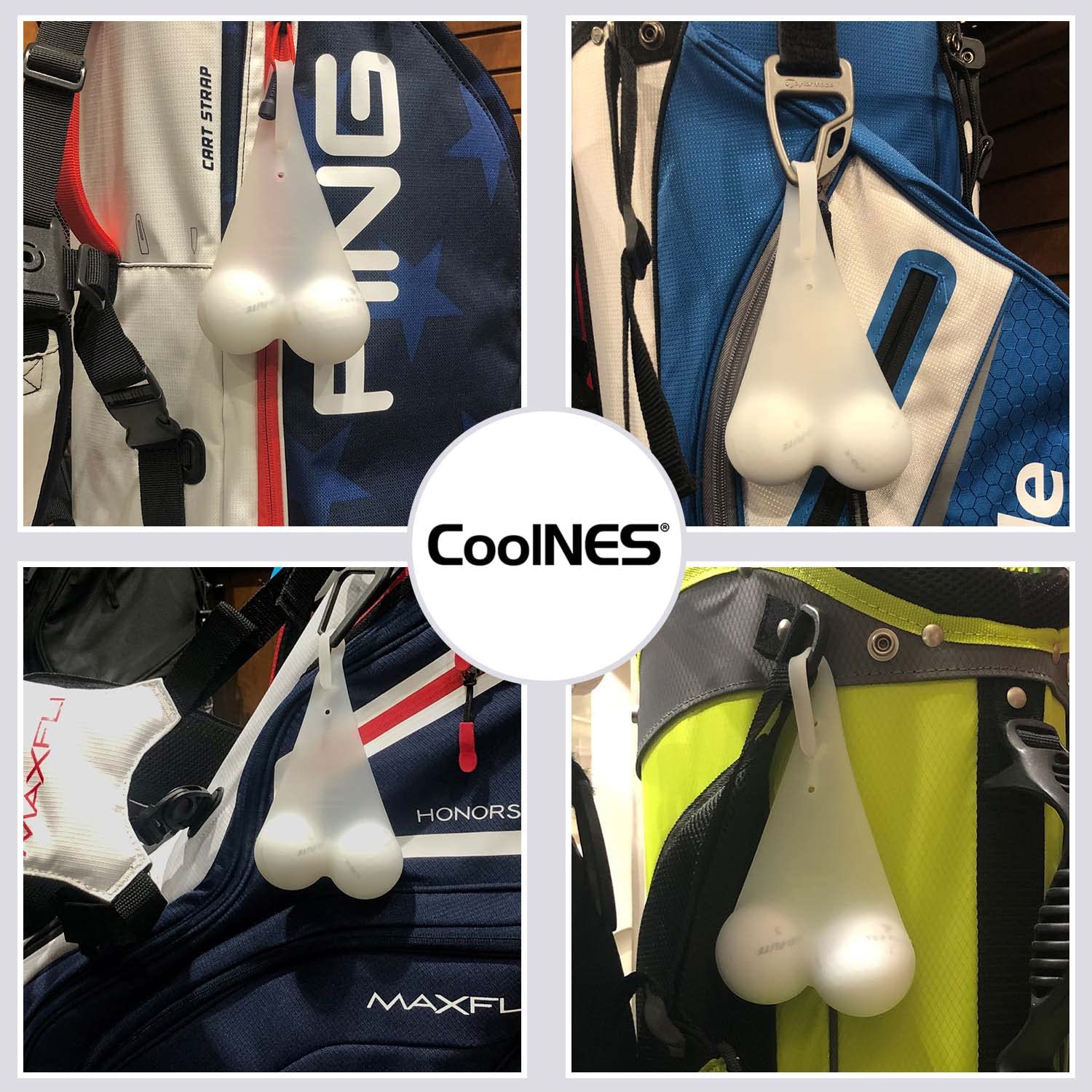 Coolnes Silicone Funny Ball Holder Pouch Sack - Golf - Pickleball - Tennis - Baseball - Gag Gift Innovative Souvenirs Club Stora