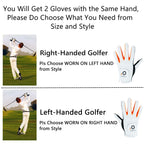 Finger Ten Junior Kids Dura Feel White Blue Red Yellow Golf Gloves Extra Value 2 Pack (Large White, Left)