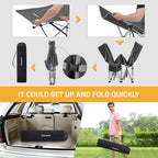 Kingcamp Folding Camping Cot Lightweight Sleeping Cot Portable With Carry Bag Double Layer 1000D Sturdy Cot Heavy Duty Camping B