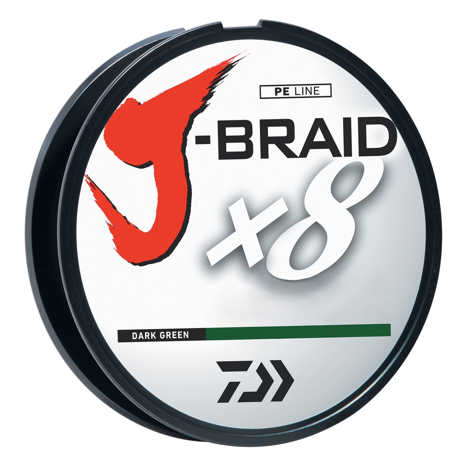 Daiwa J-Braidx8, Filler Spool, Dark Green, Mono Dia.= 10Lb.