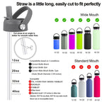 Florapell Straw Lid For Hydro Flask Wide Mouth Water Bottles, Top Lids With Straw Compatible With Hydro Flask 32 40 Oz, Replacem