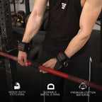 Ekkovision Weight Lifting Straps With Cuffed D Ring, Wrist Support, Heavy Duty Thick Comfortable Lifting Straps, Secure Fit, Enh