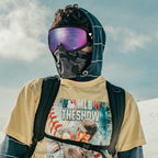 Wiston Ski Goggles - Otg Snow/Snowboard Goggles For Men, Women & Youth - 100% Uv Protection (Black Frame/Light Purple Lens)