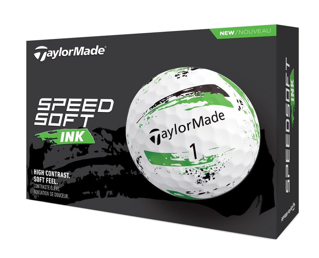 Taylormade Golf Speedsoft Ink Golf Balls Green One Dozen