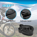 Hqrp 16'' X 1.75/1.8/1.9/1.95/2/2.1/2.125 Bike Tire Inner Rubber Interior Tube Schrader Valve For Kids, Bmx, Stroller, Cruisers,