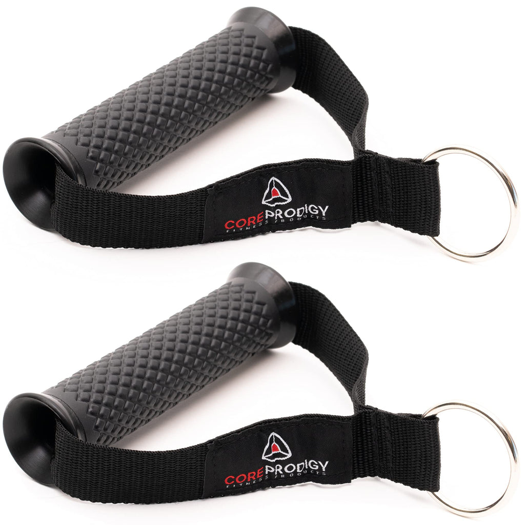 Core Prodigy Heavy Duty Exercise Handles - Grip Attachments For Cable Machine Pulleys, Gym Equipment, Resistance Bands, And Weig
