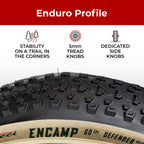 Fincci Pair 27.5 X 2.25 Inch Mountain Bike Tire 57-584 Foldable 60 Tpi Tires With Nylon Protection For All Mountain Enduro Mtb H