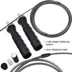 Weighted Jump Rope For Women & Men - 1 Pound (1Lb) Adjustable Heavy Speed Jump Rope Handles With Removable Weights, Cross Traini