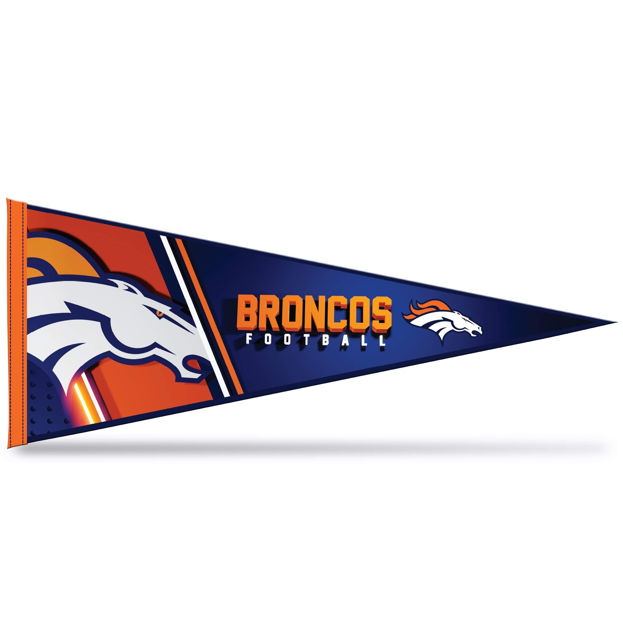 Rico Industries Nfl Football Denver Broncos Primary 12'' X 30'' Felt Wall D  Cor Pennant - Great For Home/Bed Room/Man Cave D  C
