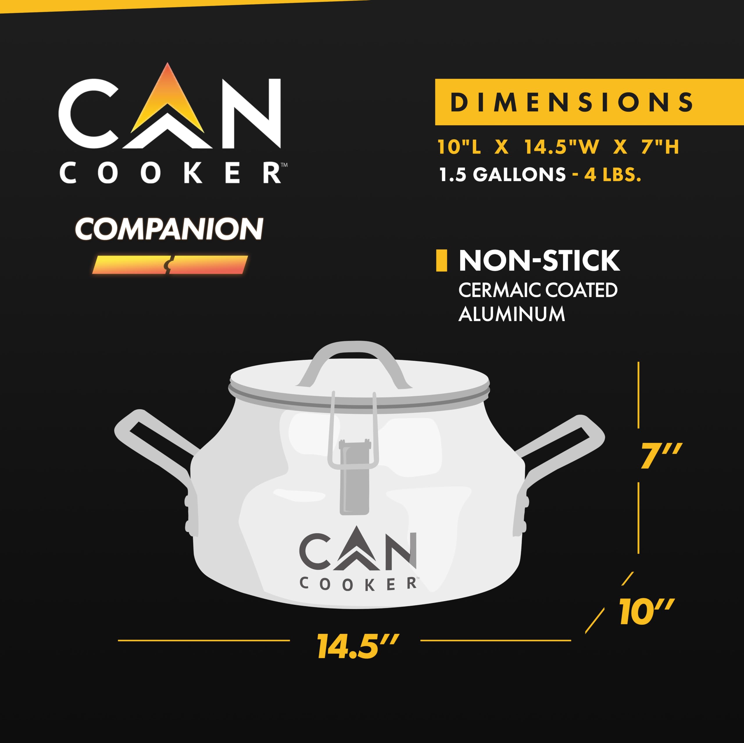 Cancooker Companion 1.5 Gallon Convection Steam Cooker For Home And Camping | Silver (G15-2016)