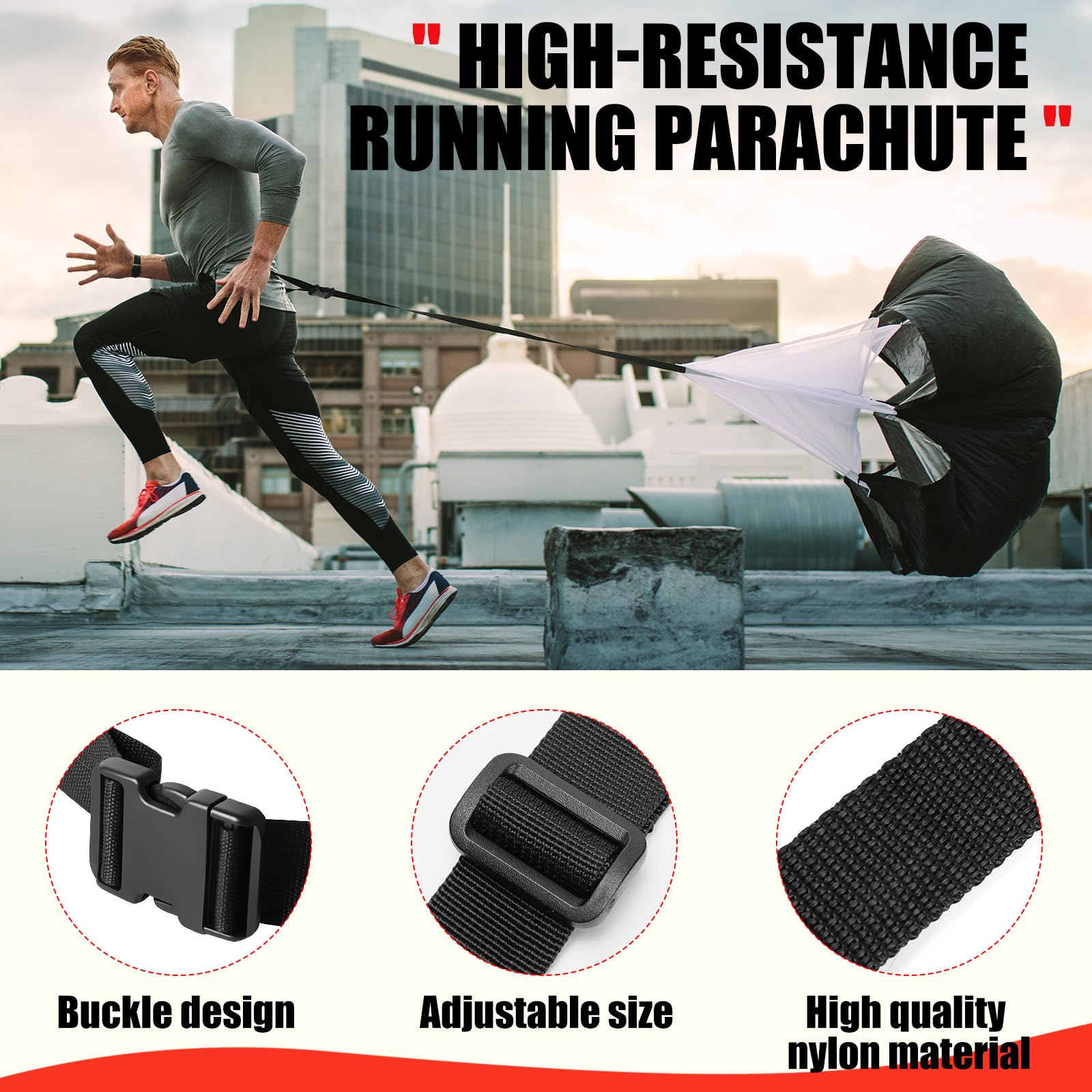 Agility Speed Training Equipment Set - 20Ft Speed Ladder, 12 Cones, 4 Adjustable Hurdles, Jump Rope, Parachute, 3 Resistance Ban