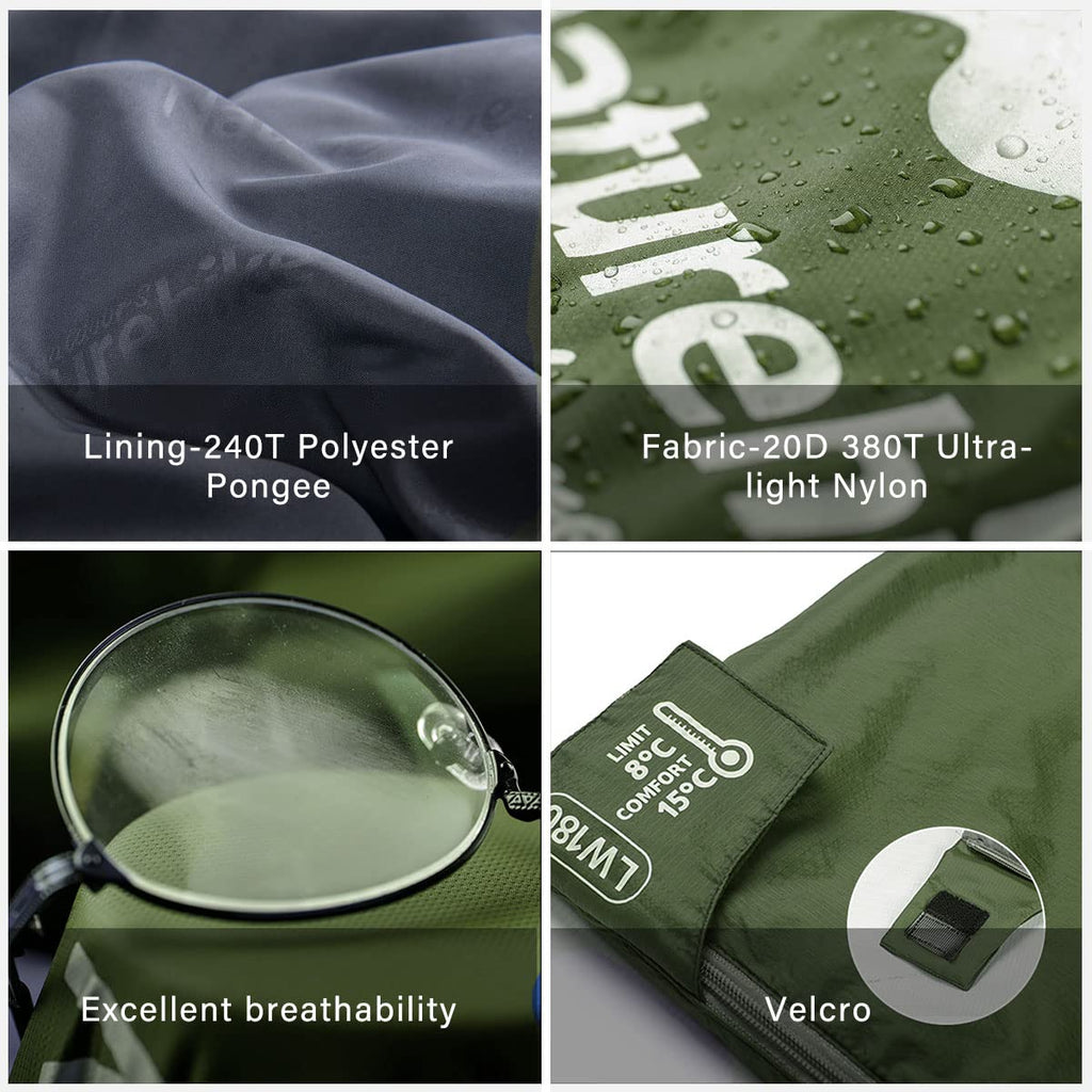 Naturehike Lightweight Sleeping Bag, Compact Ultralight Sleeping Bag, Envelope Backpacking Sleeping Bag Portable, Waterproof, Co