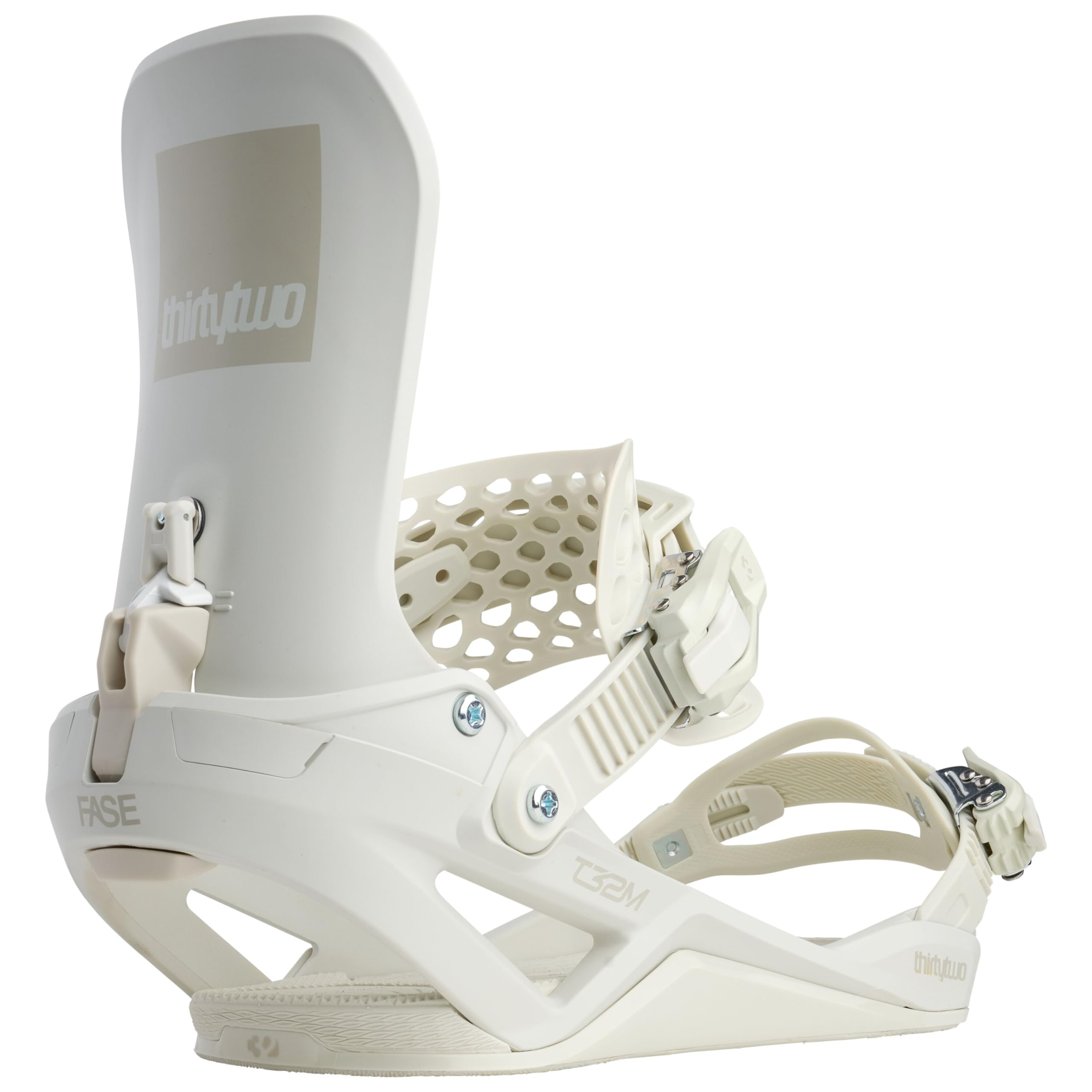 ThirtyTwo T32M Fase Snowboard Bindings - Bradshaw Pro Model with Medium-Stiff Flex & Asym Support - M - Bone