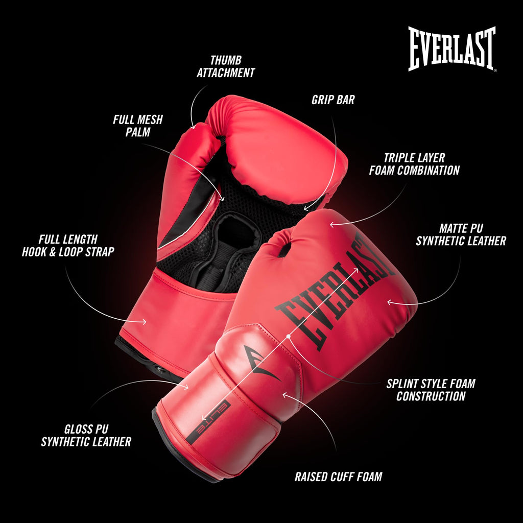Everlast Guanti Da Allenamento Unisex Pro Styling Elite Rosso Fiamma 12Oz