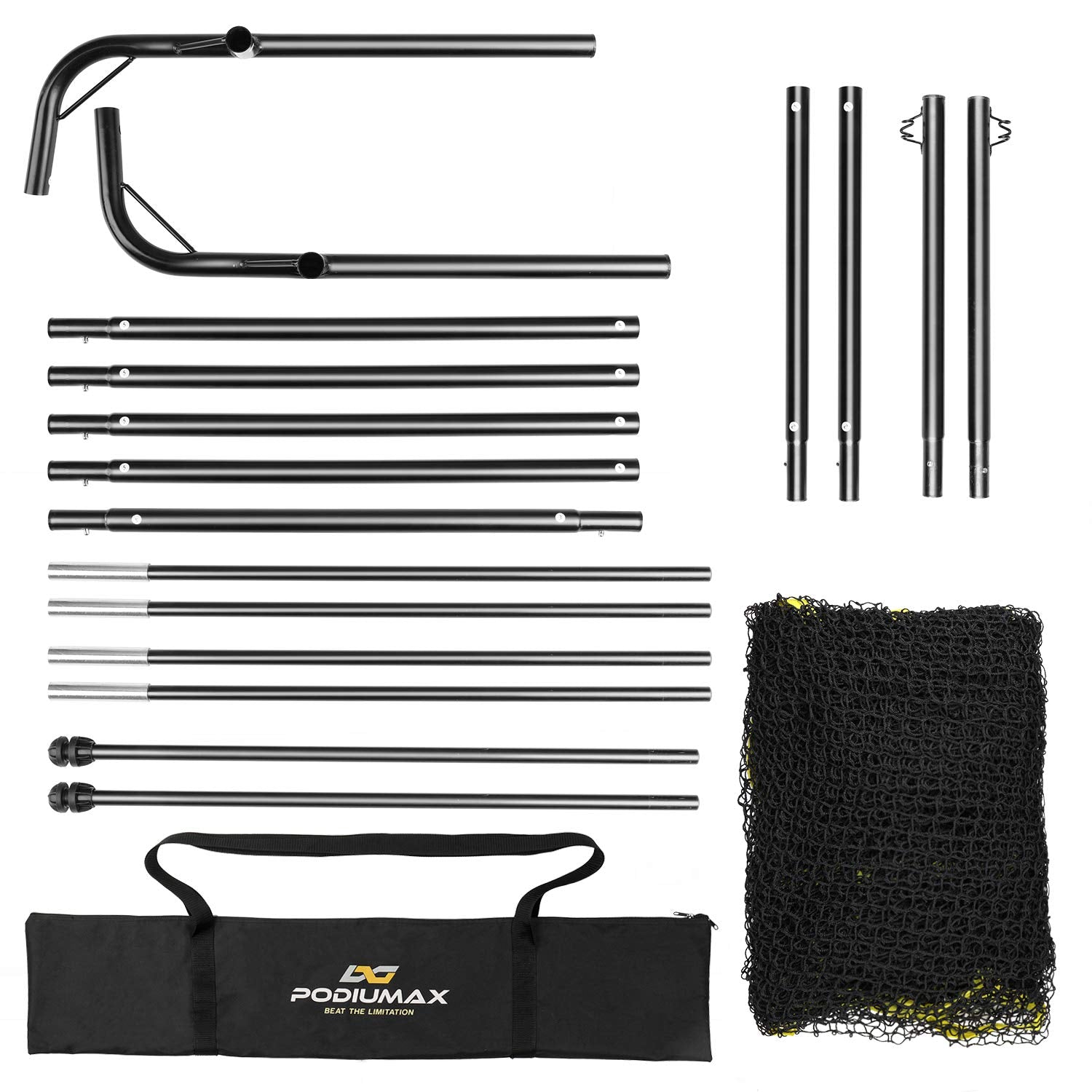 Podiumax 10X7Ft Golf Hitting Net  Driving Range For Backyard & Indoor  Also Suitable For Soccer, Baseball, Softball Practice Wit