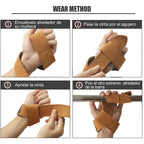 Strong Leather Power Lifting Straps Wrist Grips-Deadlift Straps With Neoprene Wrist Padded And Anti-Skid Silicone-For Weightlift