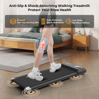 Deerrun Walking Pad, 2025 Smart Under Desk Treadmill, Mini Walk Pads For Home/Office, 2 In 1 Walking Pad Treadmills With Led Dis