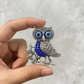 PPSELECTS Antique Silver Finish Owl Evil Eye Refrigerator Magnet for Kitchen, Cabinet, Office, Locker, Metal Surface Decoration,