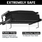Jauntis Stadium Seats For Bleachers, Bleacher Seats With Ultra Padded Comfy Foam Backs And Cushion, Wide Portable Stadium Chairs