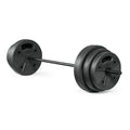 CAP Threaded Barbell Set with 100 LB Cement Grip Plates | 47 Threaded Bar, 25LB / 15LB / 10LB Grip Plates, Star Collars, Home Gy