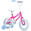 Huffy Illuminate 12    Girls Bike With Removable Training Wheels, Sweet Pink Frame With Butterfly Graphics, Chain Guard, White T