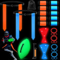Libima Glow in the Dark Capture the Flag Game Sets, 10 Glow in the Dark Adjustable Flag Football Belts 1 Size 9 Luminous Footbal