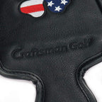 Craftsman Golf Usa Us Flag Clover Leather Black Mallet Putter Cover Headcover (Mallet)