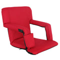 LEMY 5 Reclining Positions Adjustable Stadium Seat for Bleachers Portable Water Resistant Stadium Chair with Back/Arms/Cushion f