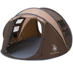 Hui Lingyang 4 Person Easy Pop Up Tent, 9.5X6.6X52'', Waterproof Automatic Setup, 2 Doors-Instant Family Tents For Hiking, Campi
