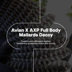 Avian-X Axp Full Body Mallards Decoy With Durable Materials, Wind Activated Motion System, And 6 True To Life Postures, 6 Pack,