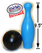 Matty'S Toy Stop 10 Pin Multi-Color Deluxe Plastic Bowling Set For Kids With Storage Rack - 12 Pieces Total (10 Pins & 2 Bowling