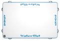Airhead Watermat Air Inflatable Deck, 8 Ft. W Pump, White/Blue