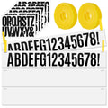 Colingmill 4 Pcs Registration Sticker Plastic Plate with 18 Sheets Boat Registration Numbers and Letters Decal Stickers 1/10  Th