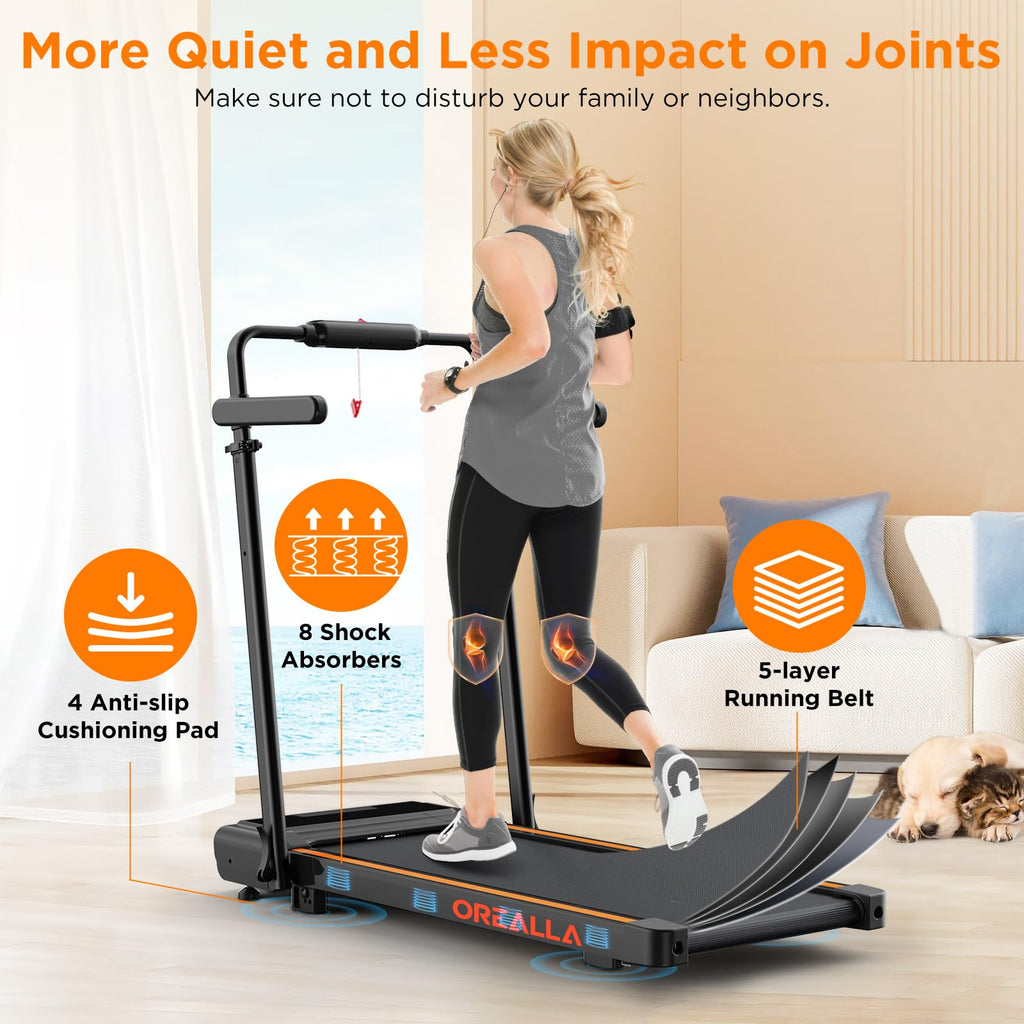Walking Pad With 12% Incline, Under Desk Walking Pad Treadmill With Handle Bar & Removable Desk Workstation, 3 In 1 3.5Hp Foldab