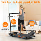 Walking Pad With 12% Incline, Under Desk Walking Pad Treadmill With Handle Bar & Removable Desk Workstation, 3 In 1 3.5Hp Foldab
