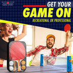 Nibiru Sport Table Tennis Paddles - Professional Ping Pong Paddles Set Of 2 W/ 4 Balls And Storage Case - Table Tennis Equipment