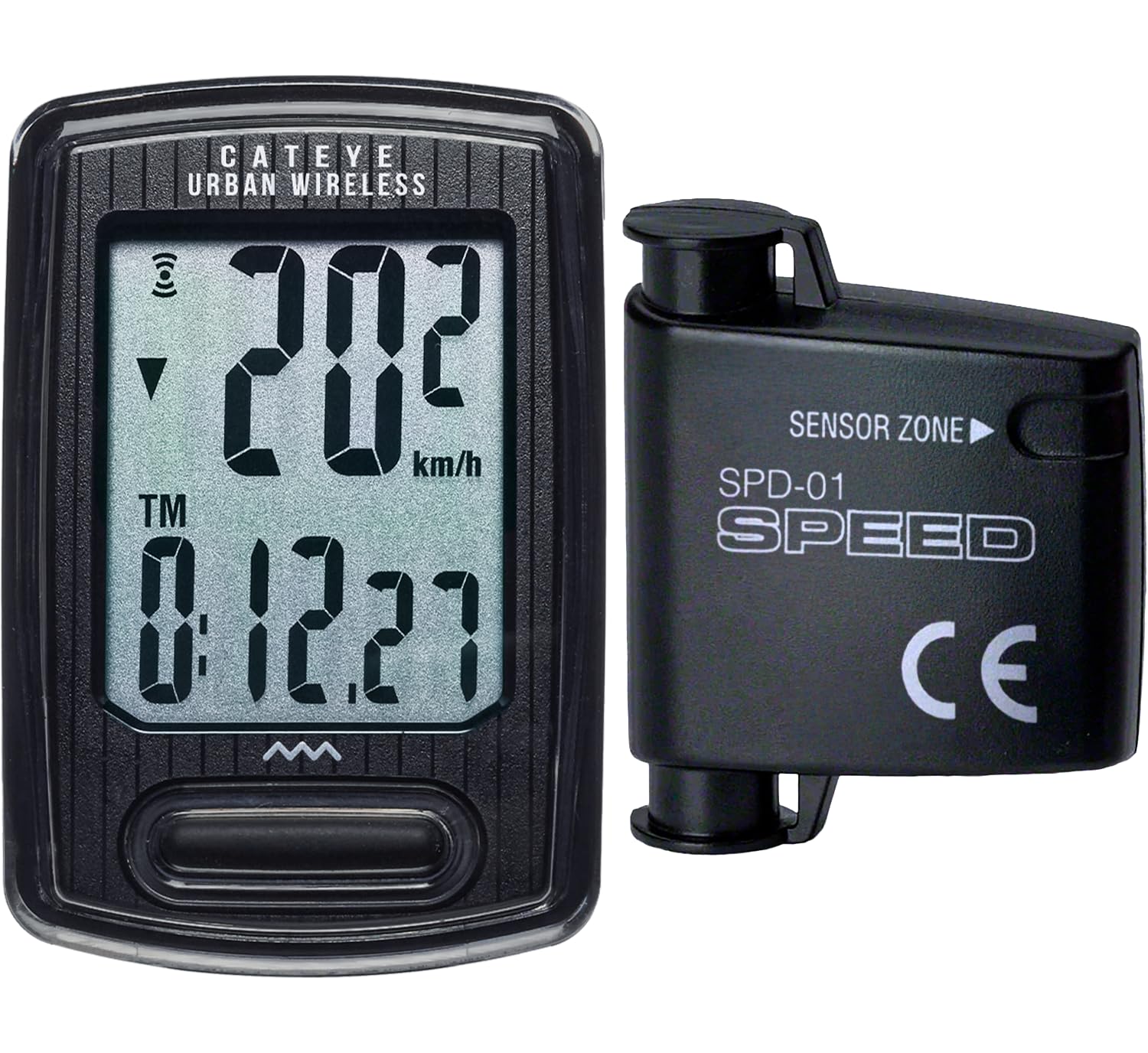 CATEYE Urban Wireless Bike Computer - Analog Speedometer & Odometer with Calorie Tracking, FlexTight Mount, Auto Start/Stop, Pro
