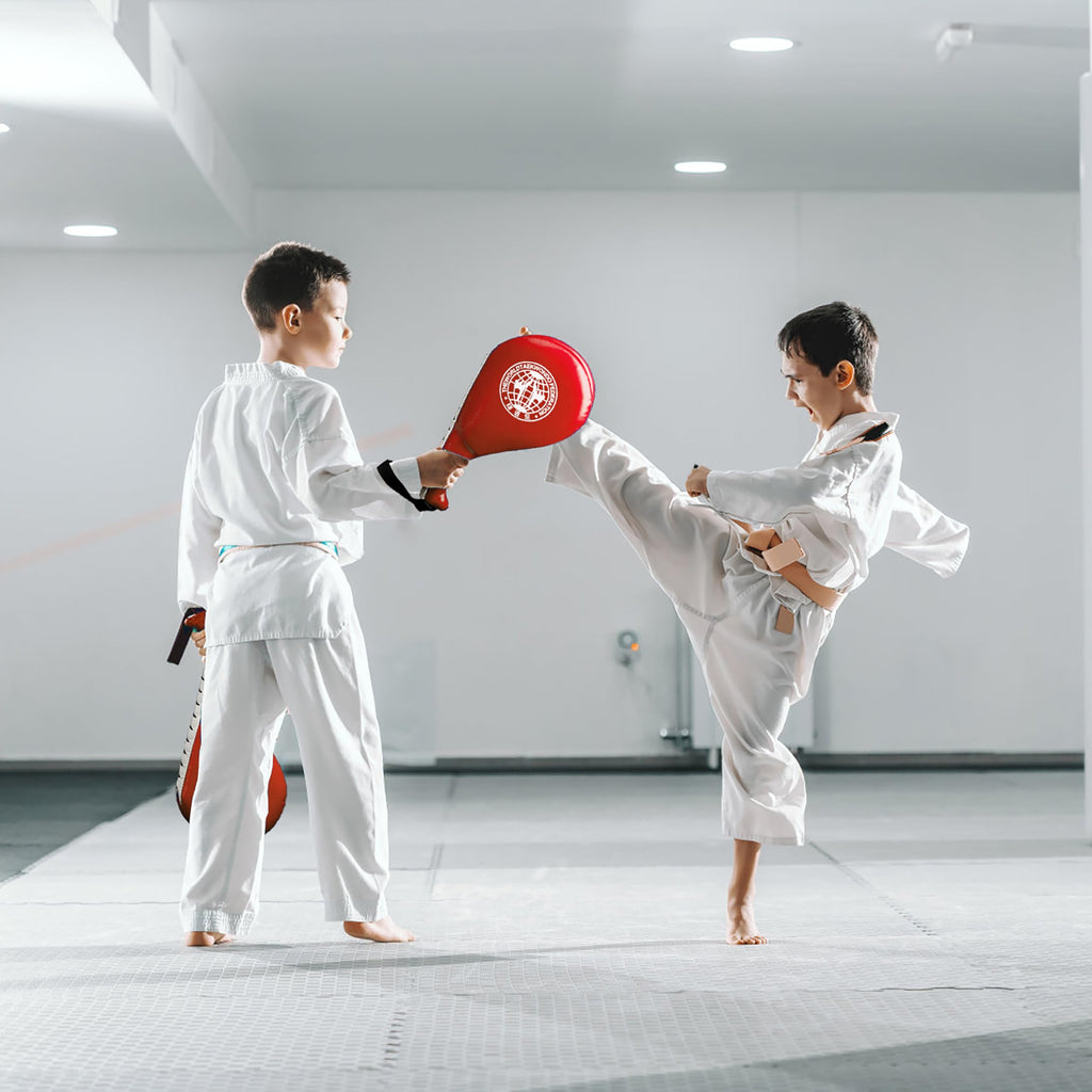 Nicunom 2 Pack Taekwondo Kick Pads, Durable Striking Pad Target Tkd Karate Martial Arts Strike Targets Kickboxing Training, Red