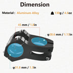 Jeelad Bike Stem 25.4/31.8 45Mm Mountain Bike Bicycle Stem Short Handlebar Stem Riser For Most Bicycle, Road Bike, Mtb, Bmx, Cyc